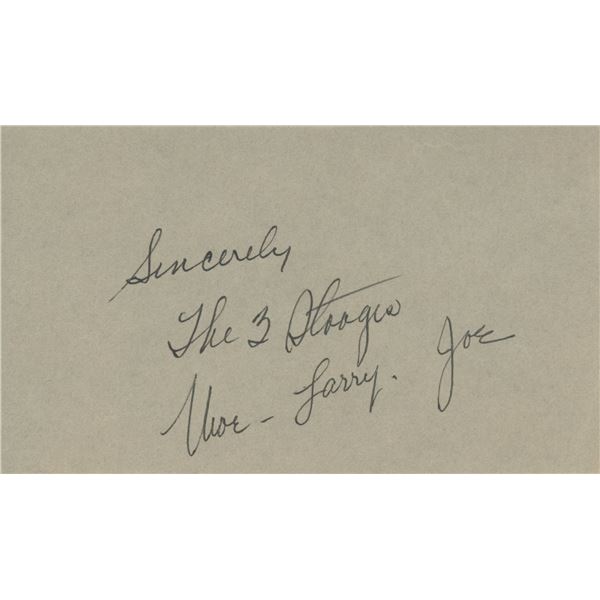 Three Stooges original signatures