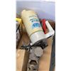 Image 2 : TRAY OF TOOLS, DOOR LOCK / KNOB INSTALLATION KIT, SPRAYERS, VACHAND DUST FREE DRYWALL SANDING KIT
