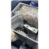 Image 8 : TOTE AND BOX OF ELECTRICAL HOUSING, HARDWARE