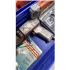 Image 8 : 2 BINS OF BOLTS, ANCHORS, CHICAGO PNEUMATICS ZIP GUN AND MORE