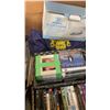 Image 8 : 2 BOXES AND BIN OF CDS, BASKETBALL, DVDS AND MORE