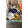 Image 2 : 3 TRAYS OF COLLECTIBLES, ESTATE GOODS, MICHAEL JORDAN WHEATIES BOX, LUONGO PUCK AND CARD, ENAMELED B