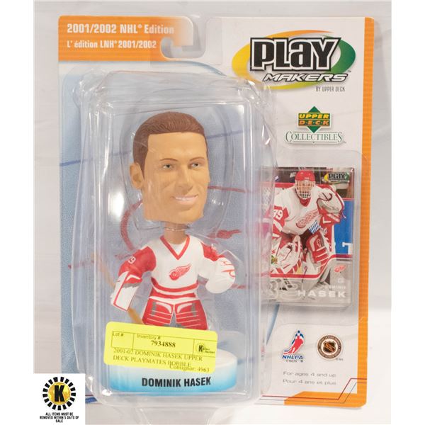 2001-02 DOMINIK HASEK UPPER DECK PLAYMATES BOBBLE