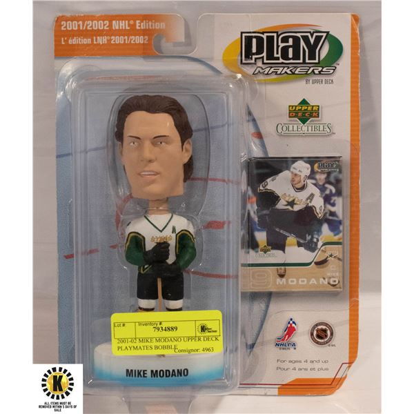 2001-02 MIKE MODANO UPPER DECK PLAYMATES BOBBLE