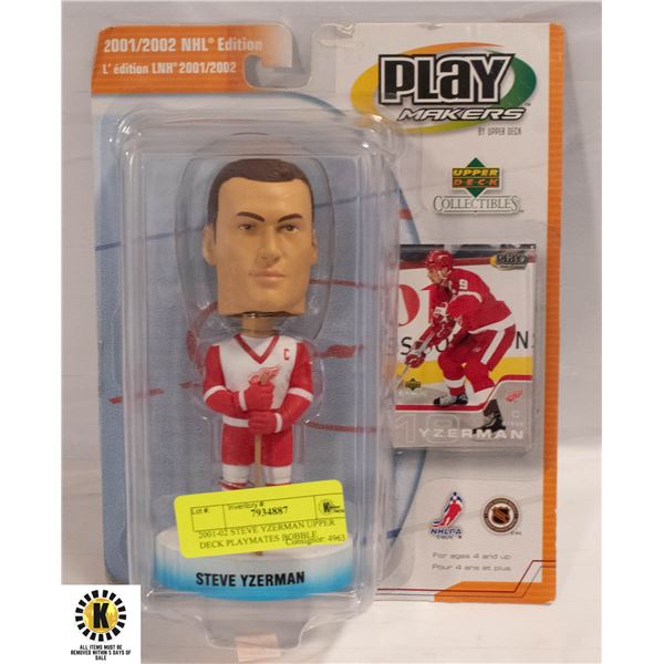 2001-02 STEVE YZERMAN UPPER DECK PLAYMATES BOBBLE