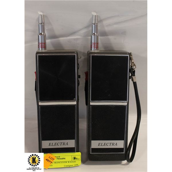 ELECTRA TRANCEIVER WALKIE TALKIES