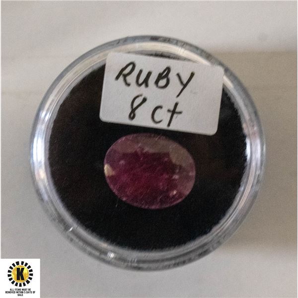 8 CT GENUINE RUBY GEMSTONE