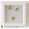 Image 1 : 3 GENUINE NATURAL PERIDOT GEMSTONES