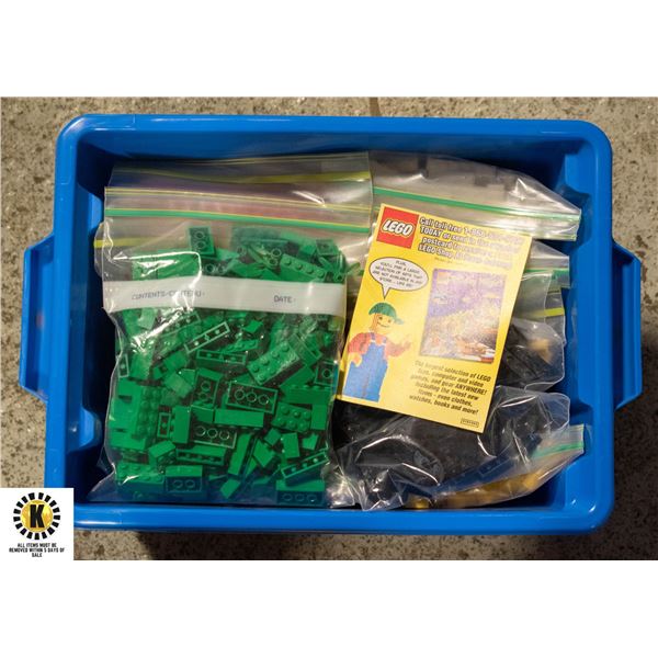 LEGO BLOCKS FULL TOTE CONTAINER