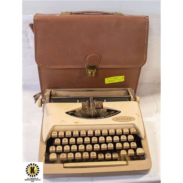 VINTAGE SINGER TYPEWRITER IN CARRY CASE