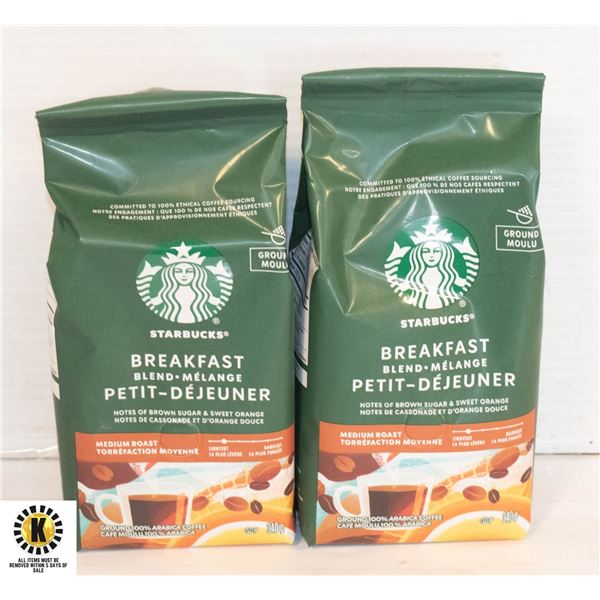 2 NEW STARBUCKS BREAKFAST BLEND COFFEE