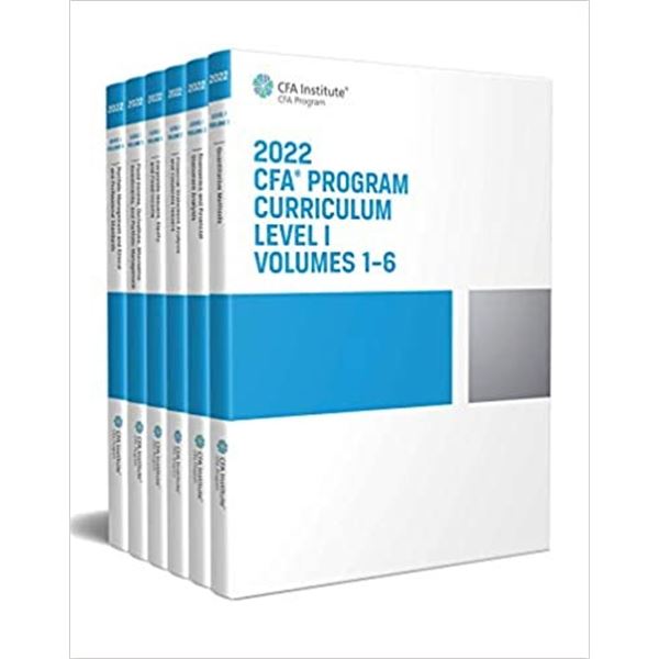 NEW CFA PROGRAM CURRICULUM TEXT BOOKS LEVEL 1 2022