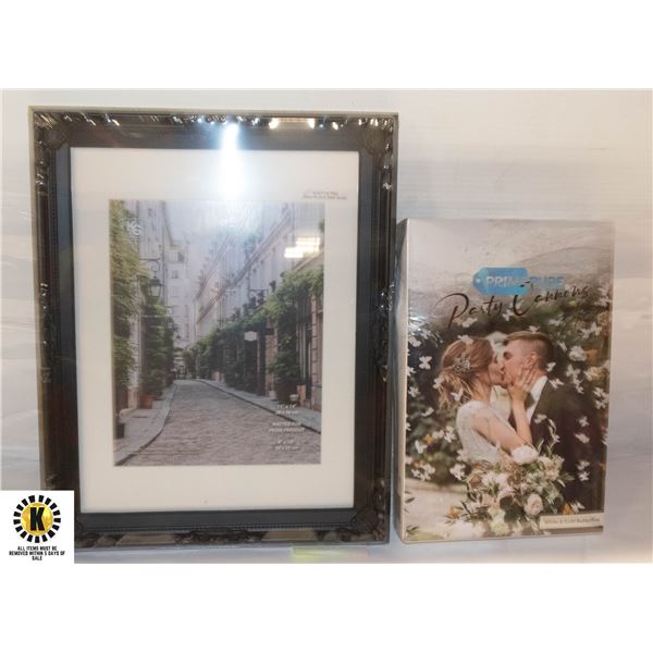 NEW 11 X 14 FRAME WITH PARTY CANON AMMO OF WHITE &