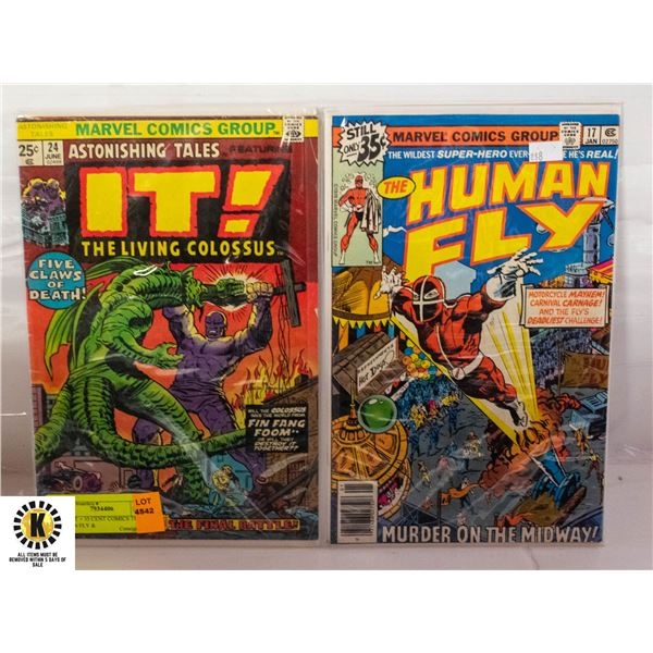 25 CENT + 35 CENT COMICS THE HUMAN FLY &