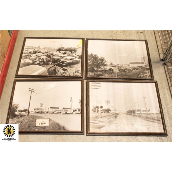 4 FRAMED VINTAGE PICTURES