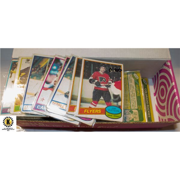 BOX W/ OVER 150 EARLY 1980S 0-PEE-CHEE HOCKEY