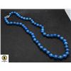 #208-NATURAL BLUE LAPIS LAZULI BEAD NECKLACE