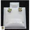 Image 1 : #07-NATURAL UNTREATED PERIDOT 3.2MM STUD EARRINGS