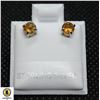 Image 1 : #-01-NATURAL UNTREATED CITRINE 4MM STUD EARRINGS