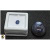 Image 1 : #75-NATURAL BLUE SAPPHIRE .95CT,CHALCEDONY 33.88CT