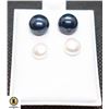 Image 1 : #30-NATURAL AKOYA PEARL STUD EARRINGS