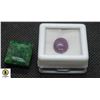 Image 1 : #73-NATURAL RUBY 5.4CT  & GREEN EMERALD 20.60CT