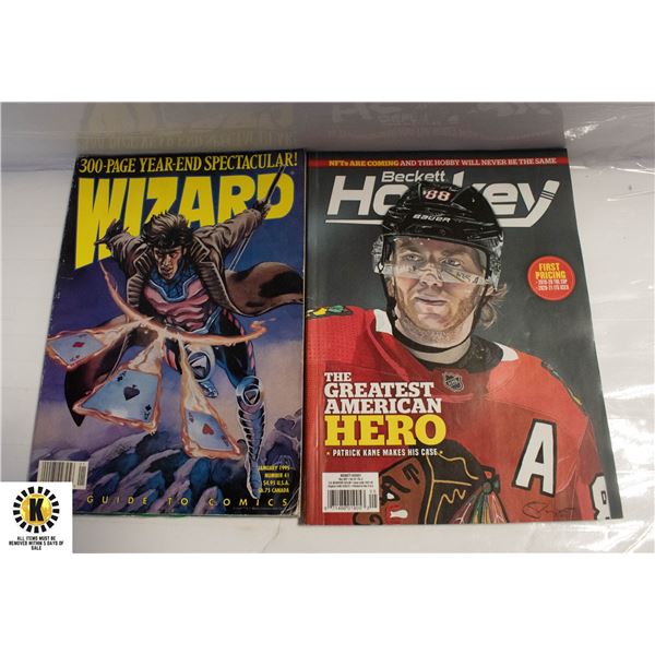 2 PRICE GUIDES - ONE HOCKEY CARD ONE COMIC