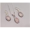 Image 1 : SET OF NATURAL OVAL ROSE QUARTZ