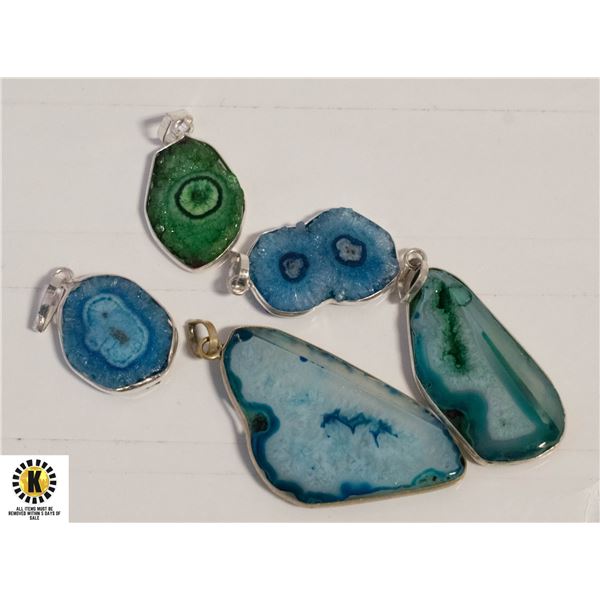 5 AGATE GEMSTONE 925