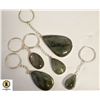 Image 1 : 5 LABRADORITE 925 SILVER PLATED KEY CHAINSÿ