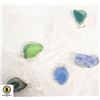 Image 1 : 5 AGATE GEMSTONE 925 SILVER PLATED