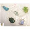 Image 1 : 5 AGATE GEMSTONE 925 SILVER PLATED