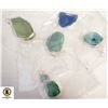 Image 1 : 5 AGATE GEMSTONE 925 SILVER PLATED