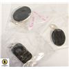 Image 1 : 3 BLACK NATURAL TOURMALINE 925