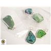 Image 1 : 5 AGATE GEMSTONE 925 SILVER PLATED
