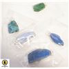 Image 1 : 5 AGATE GEMSTONE 925 SILVER PLATED