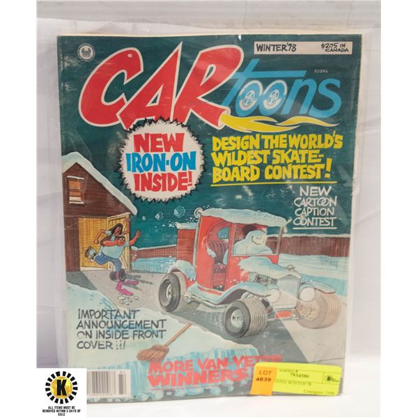 CAR TOONS WINTER'78