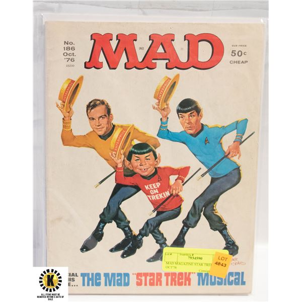 MAD MAGAZINE STAR TREK NO.186 OCT'76