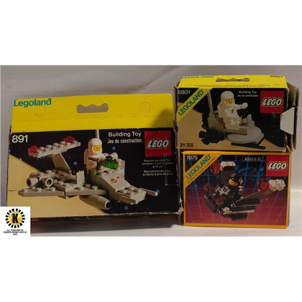 3 VINTAGE LEGOLAND EMPTY BOXES