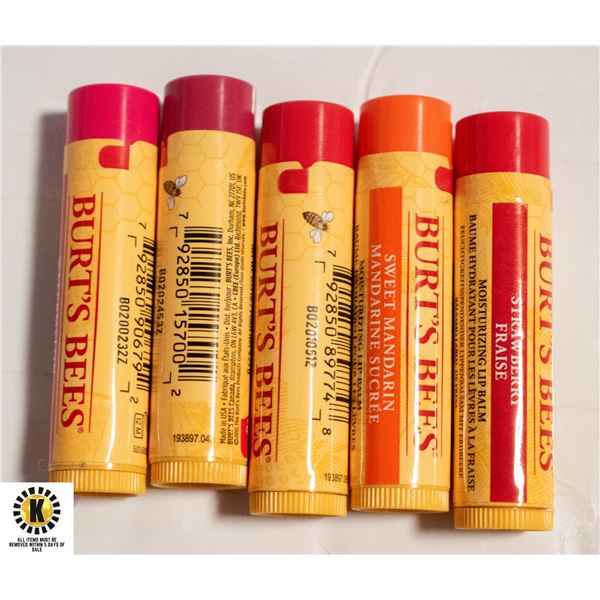 5 BURT'S BEES 100% NATURAL MOISTURIZING