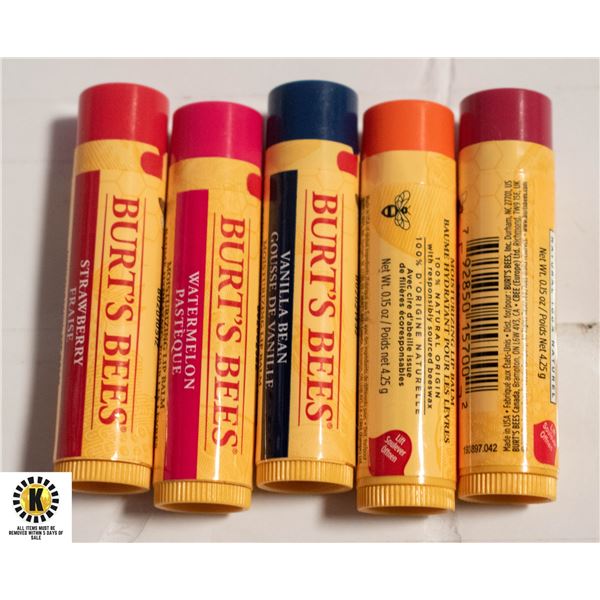 5 BURT'S BEES 100% NATURAL MOISTURIZING