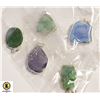 Image 1 : 5 AGATE GEMSTONE 925 SILVER PLATED