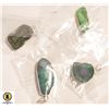 Image 1 : 5 AGATE GEMSTONE 925 SILVER PLATED