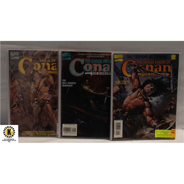 CONAN THE BARBARIAN DIRECT EDITIONS 222,221,217