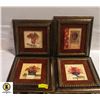 Image 1 : 4 FLORAL PRINTS IN ORNATE FRAMES
