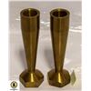 Image 1 : PAIR HEAVY SOLID BRASS CANDLE STICK HOLDERS