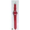 Image 1 : LADIES RED GENEVA WATCH OLD STOCK (WILL