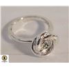 Image 1 : SILVER TONE ROSE RING,  SIZE 6.5.