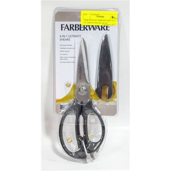 NEW SEALED FARBERWARE 4-IN-1 ULTIMATE SHEARS WITH