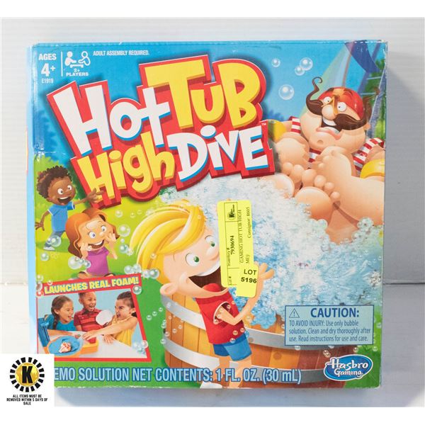 HASBRO GAMING HOT TUB HIGH DIVE GAME